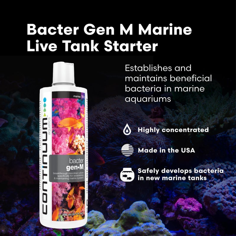 Continuum Aquatics BacterGen M â€“ Marine Nitrifying Bacteria & Waste Reducer â€“ Clears Water, Lowers Ammonia, Nitrites, Phosphates â€“ Reef & Fish Safe 250 ml - Image 2